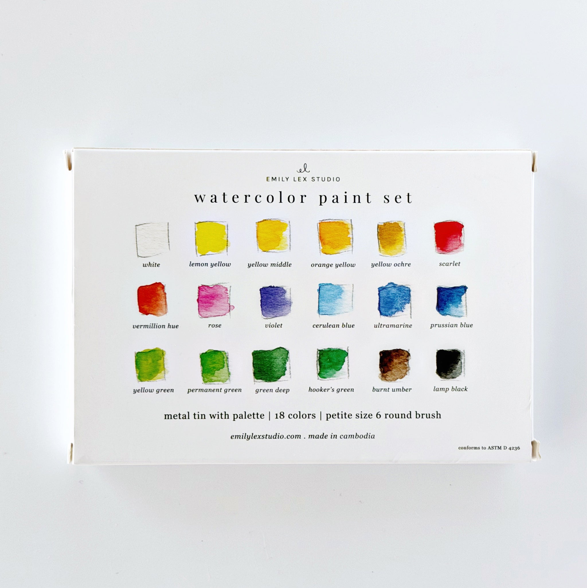 Watercolor Paint Set (18 colors)