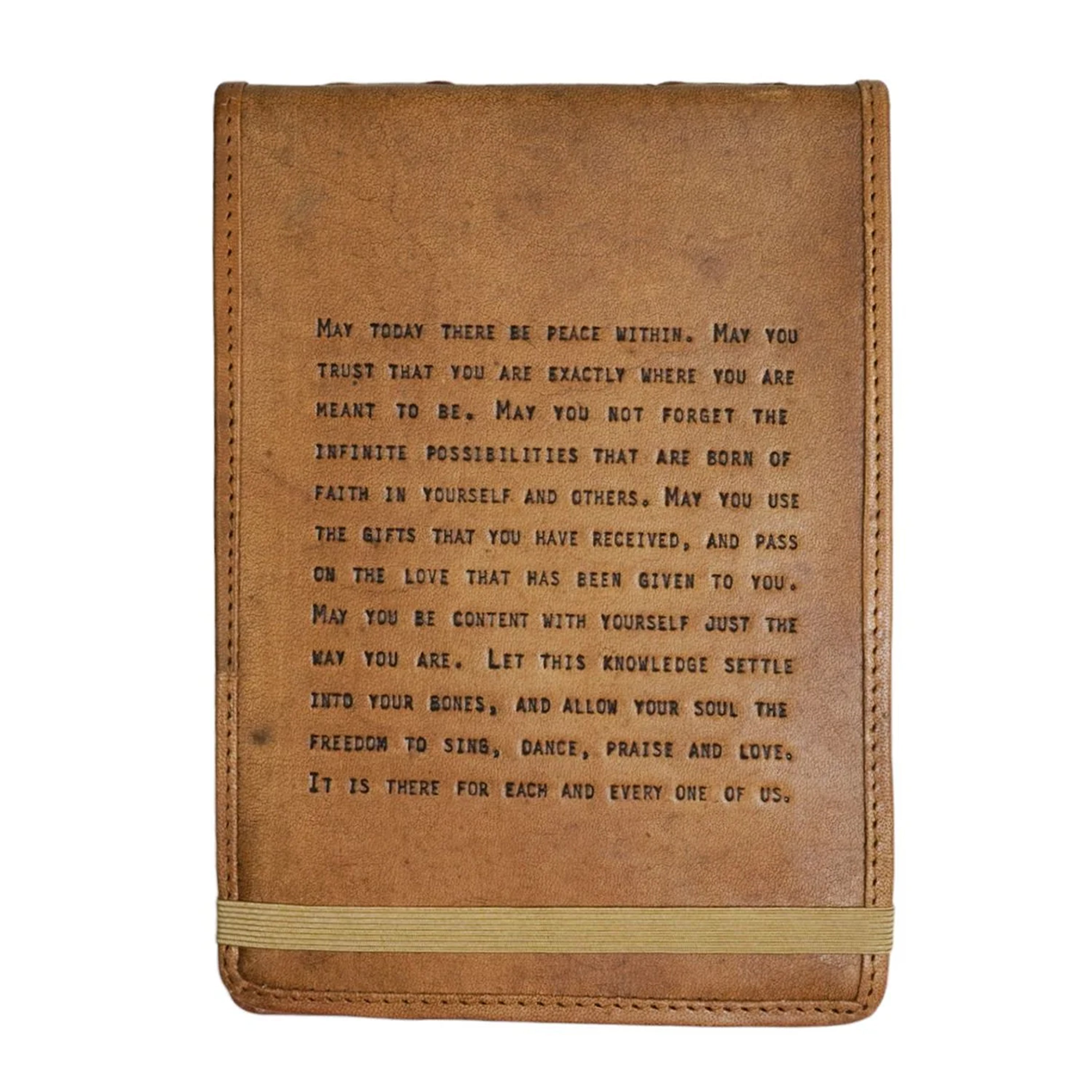 Leather Journal - May Today There Be Peace Within