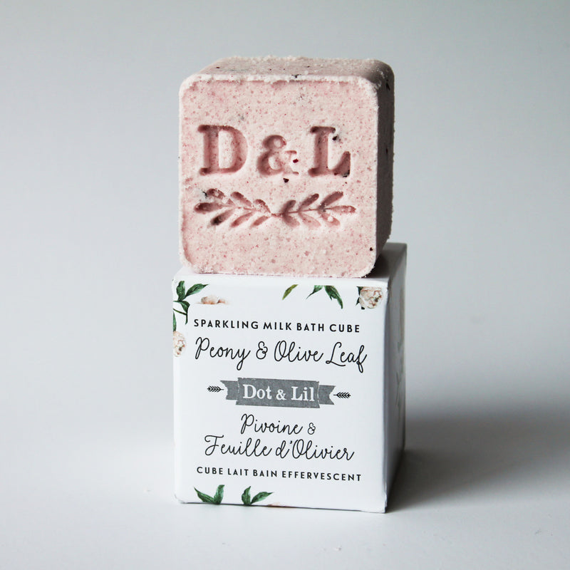 Peony & Olive Sparkling Milk Bath Cube