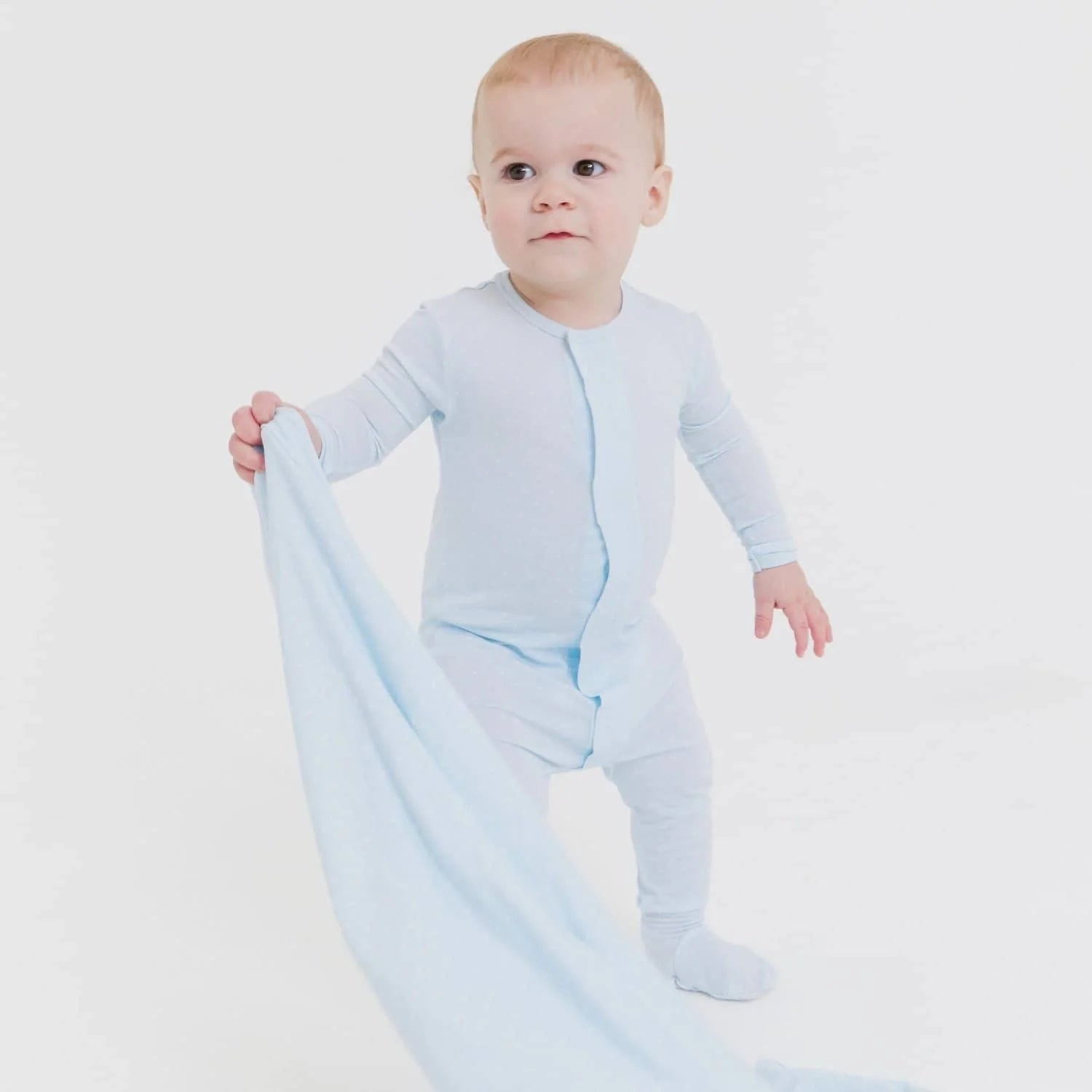 Pin Dot Blue Magnetic Footie (0-3M)
