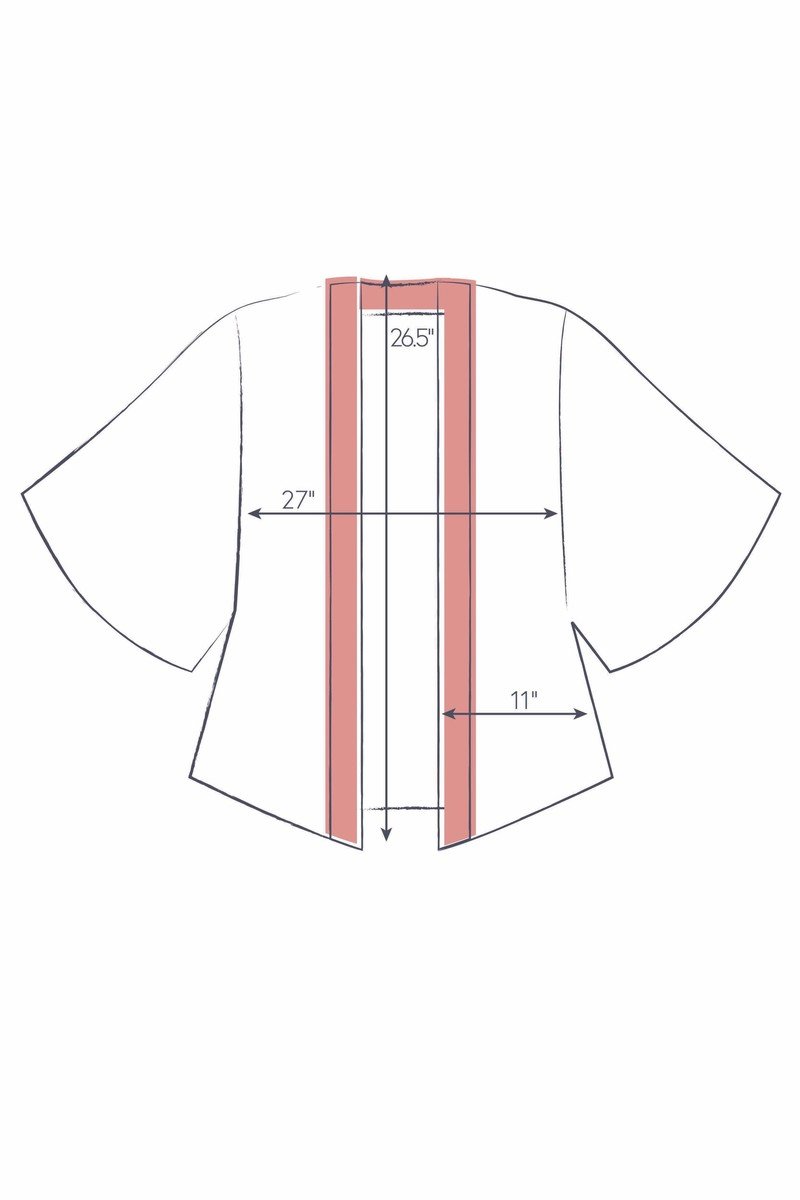 WATERCOLOUR ORCHIDS KIMONO JACKET