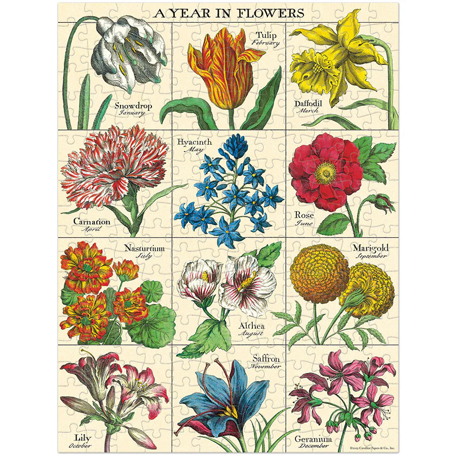 A YEAR IN FLOWERS MINI PUZZLE-240 PIECES