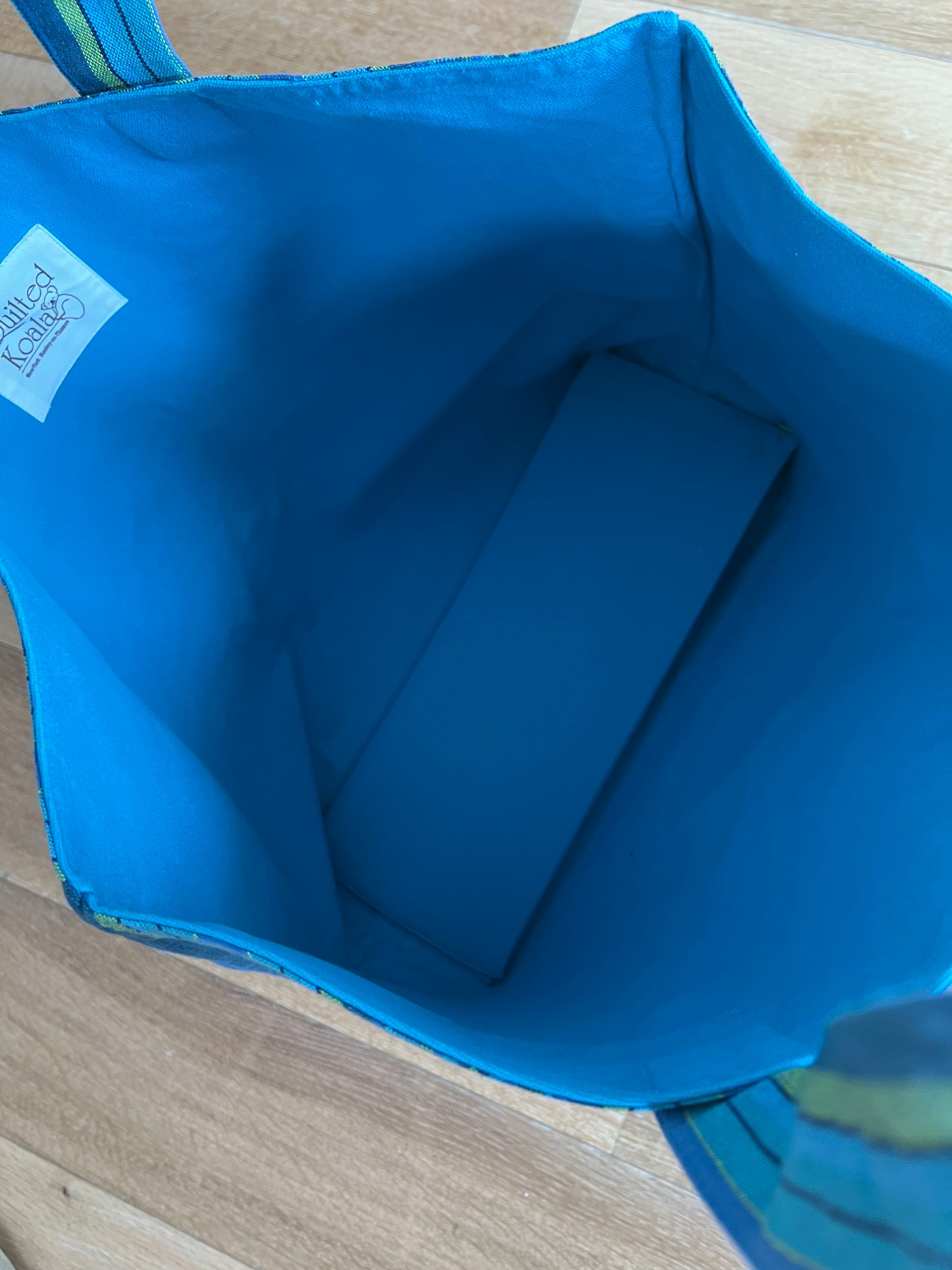 White Matte LKN Everything Blue Stripe Bag