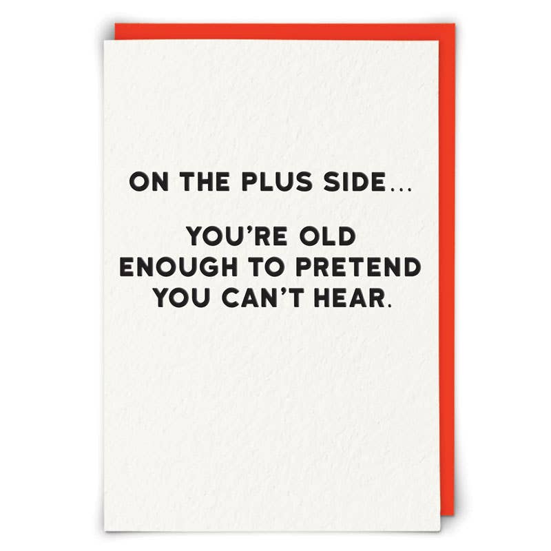 "Plus Side" Greeting Card