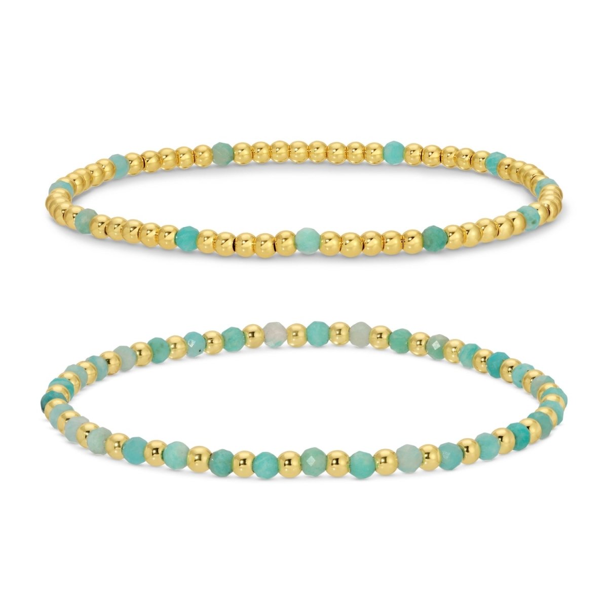 Bracelet - Multi color Stones w/Bead Accents Brown/Teal