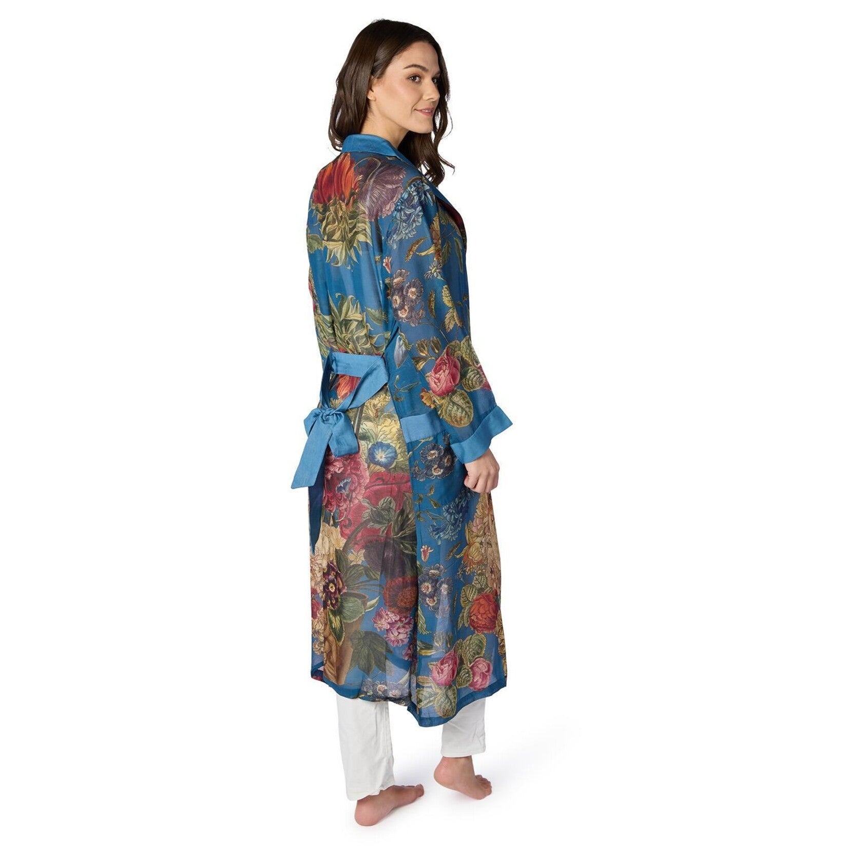 PRIMULA ROBE PRINT TEAL ROBE