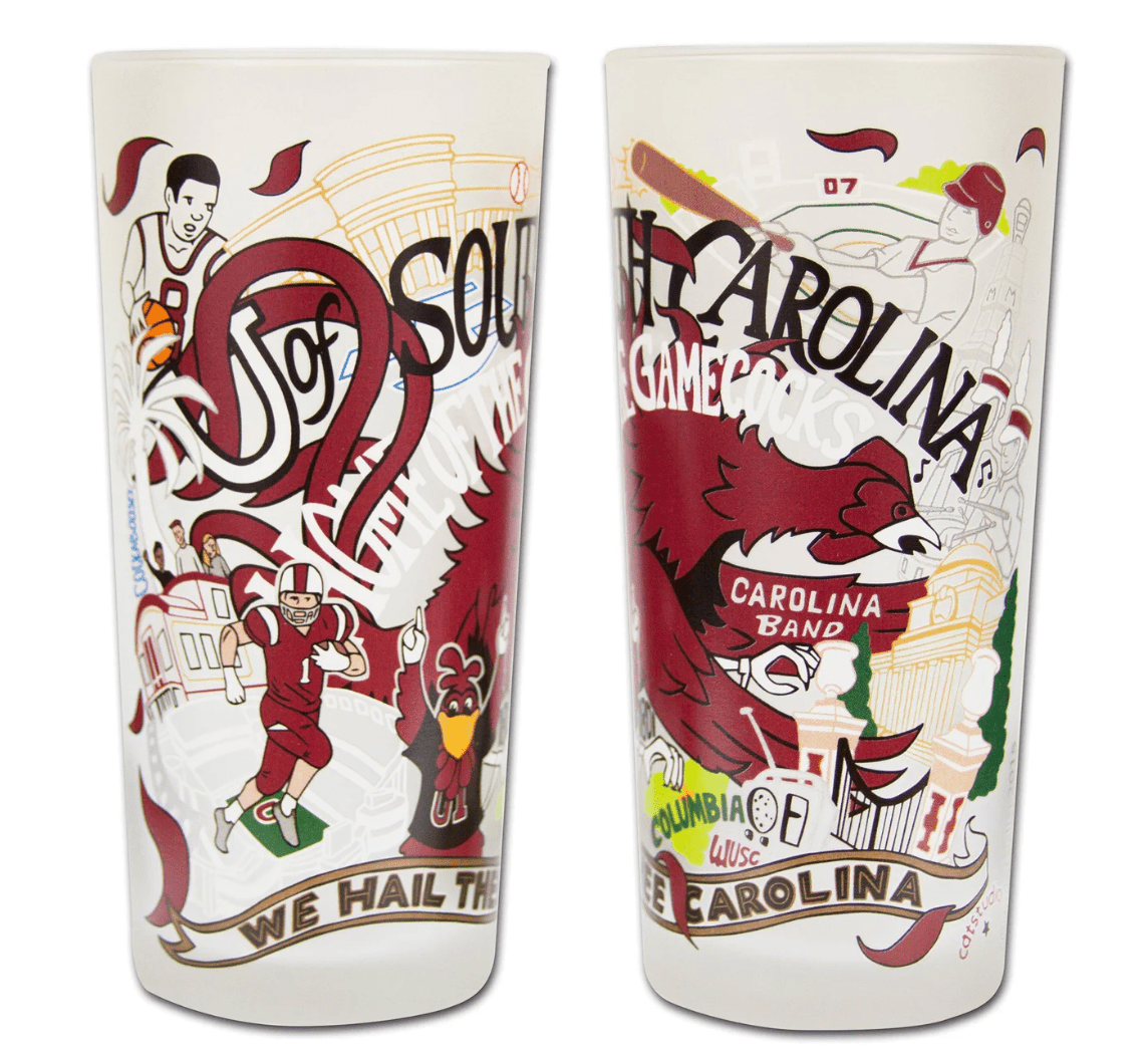 South Carolina, University of Glass (set of 2)