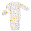 Honey Bee Mine Organic Cotton Gown Set SZ NB-3MOS