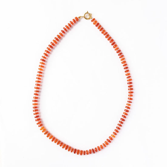 Vivianne Carnelian w/ Rose Quartz Necklace 18"
