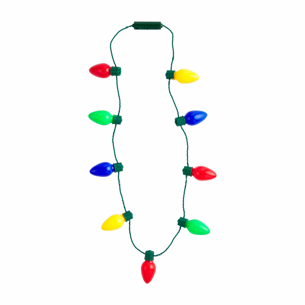 Light Up Christmas Bulb Necklace
