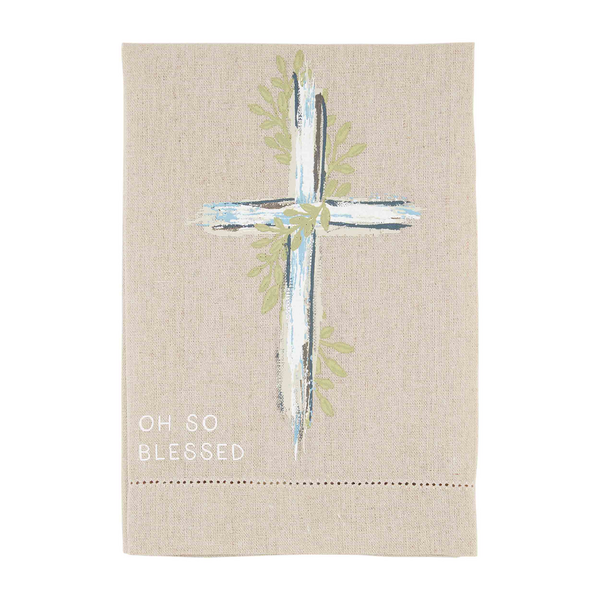 Cross Painted Tea Towel
