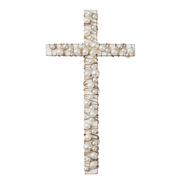 WHITE -WASH WOOD & WIRE PEARL