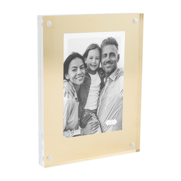 SMALL BRASS ACRYLIC PICTURE FRAME