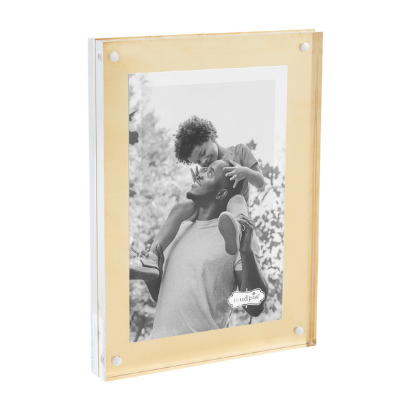 SMALL BRASS ACRYLIC PICTURE FRAME