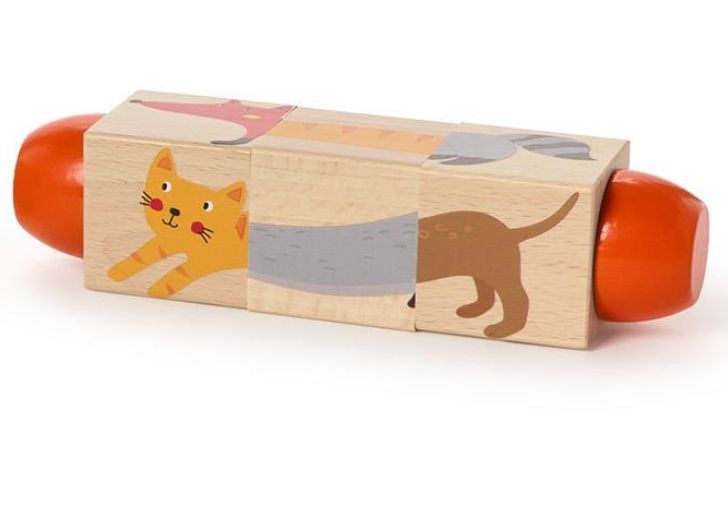 WOODEN TWIST BLOCK PUZZLE GAME-ASSORTED DESIGNS