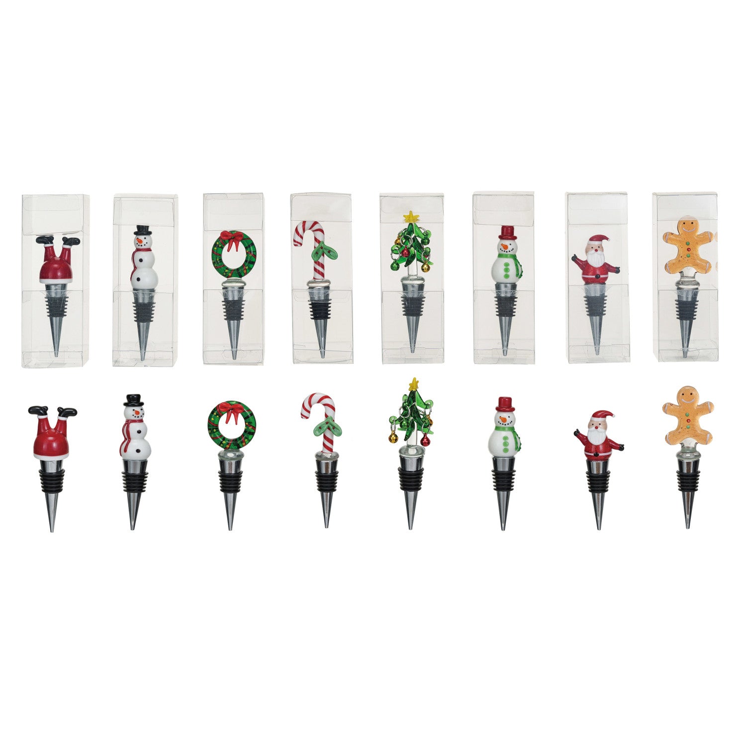 2"ZINC ALLOY WINE STOPPER W/HOLIDAY ICON