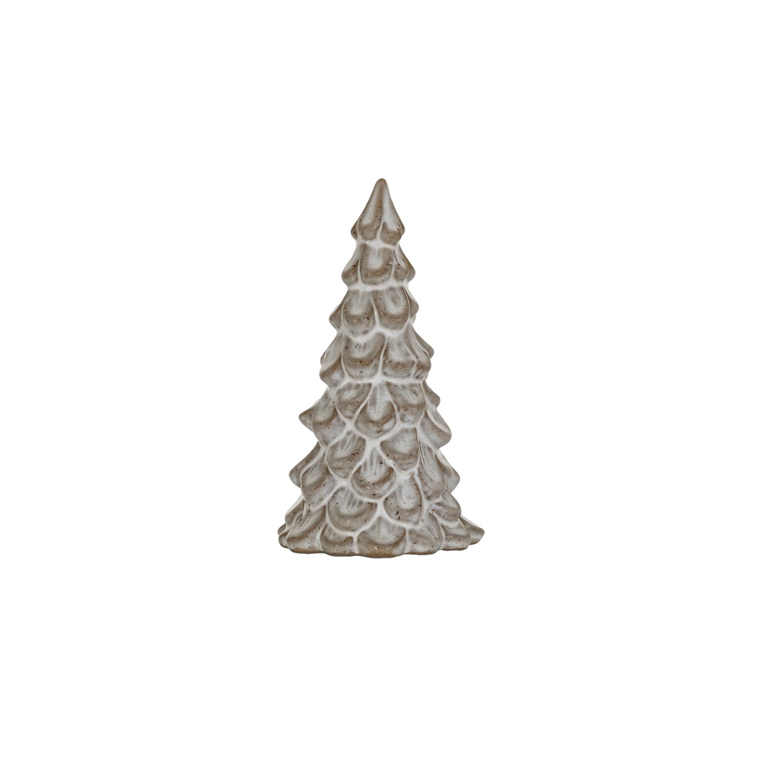 3" ROUND X 5 1/2" STONEWARE TREE-CREAM