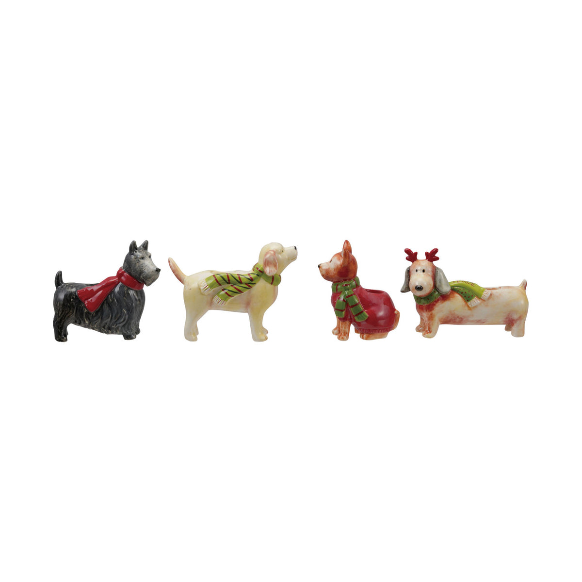 STONEWARE DOG SHAPED TAPER HOLDER