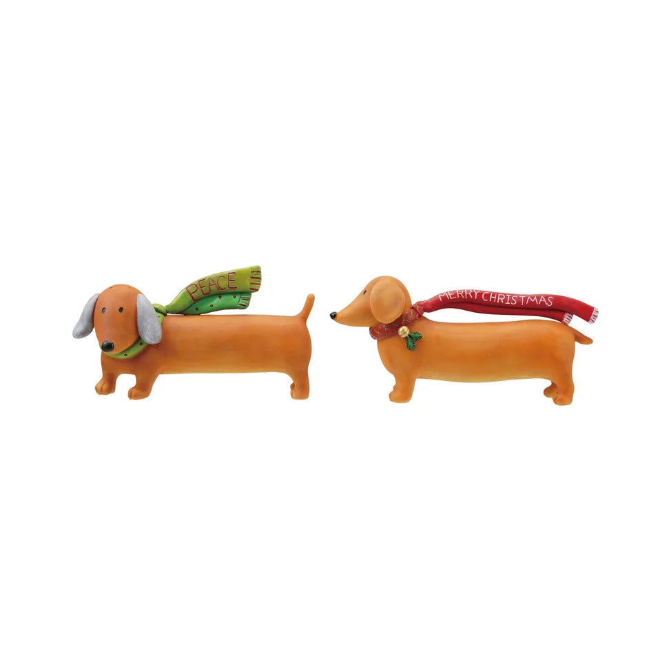RESIN DOG W/SCARF SAYING
