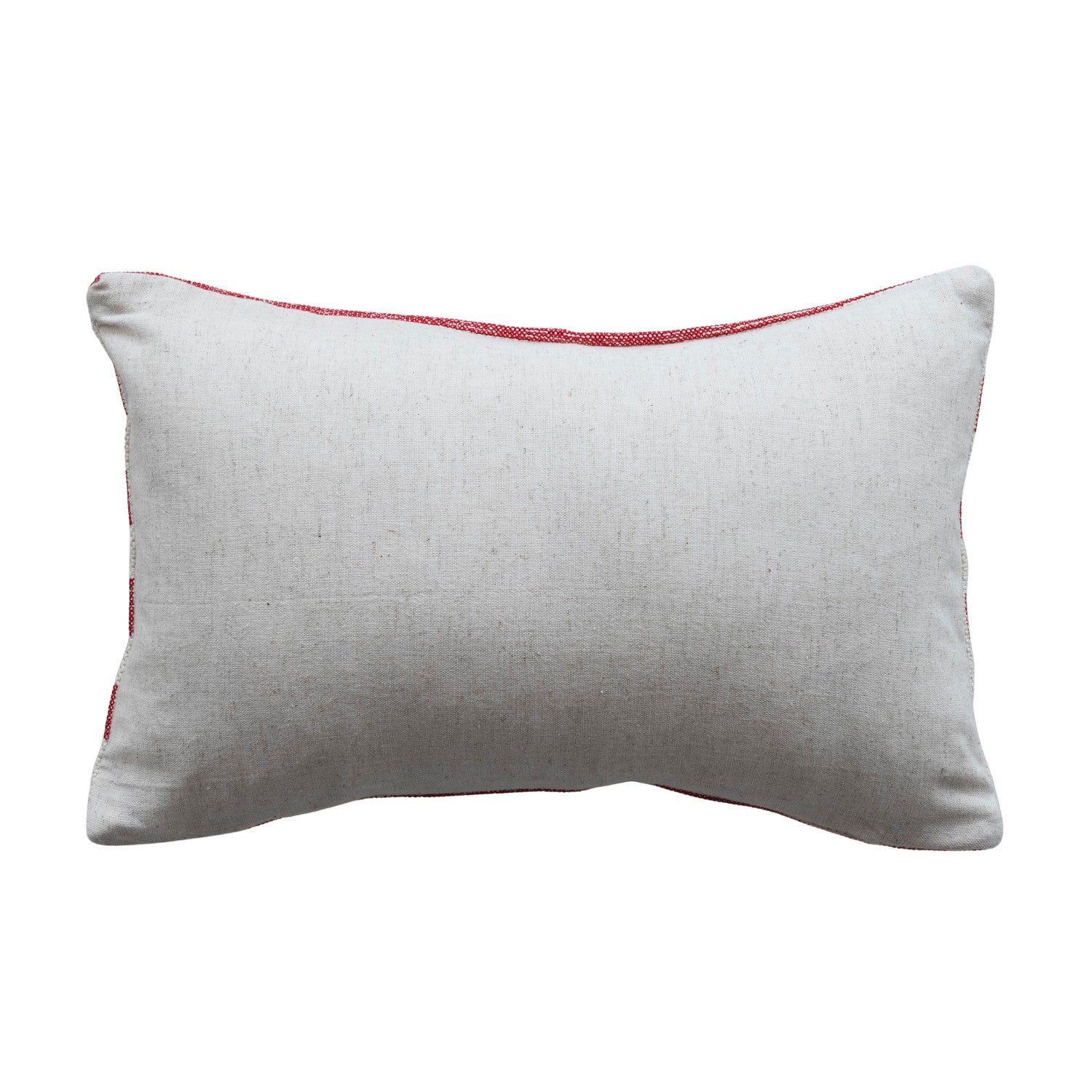 HOLIDAY COTTON LUMBAR PILLOW-"WE'RE A BUNCH OF CANDY CANES, SWEET AND SLIGHTLY TWISTED"